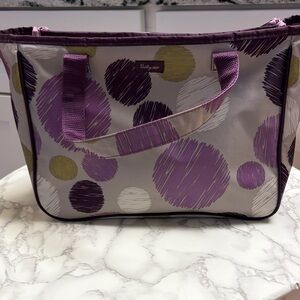 Thirty-one purple Polka dot tote